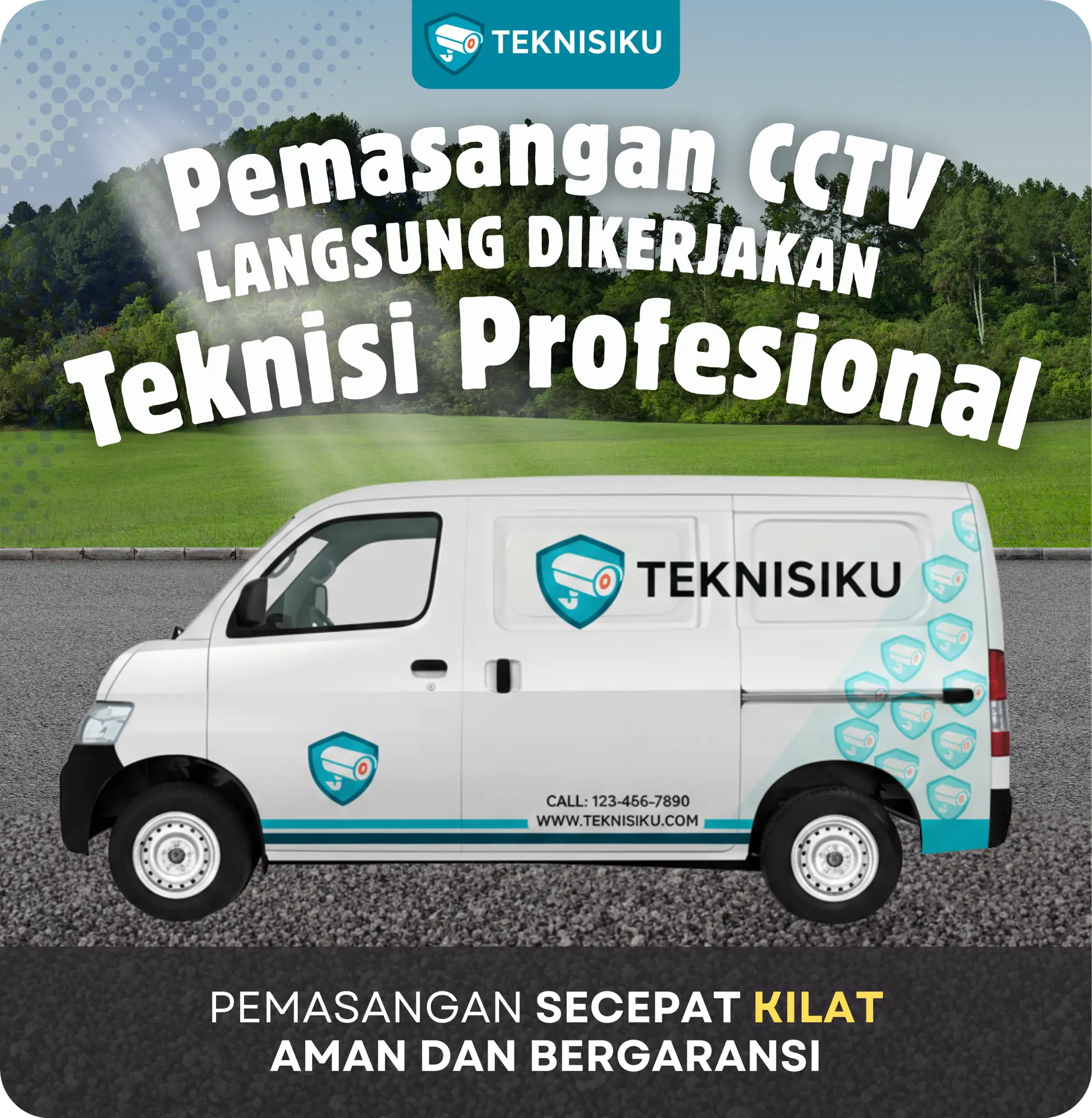 Pemasangan CCTV dikerjakan teknisi profesional Teknisiku